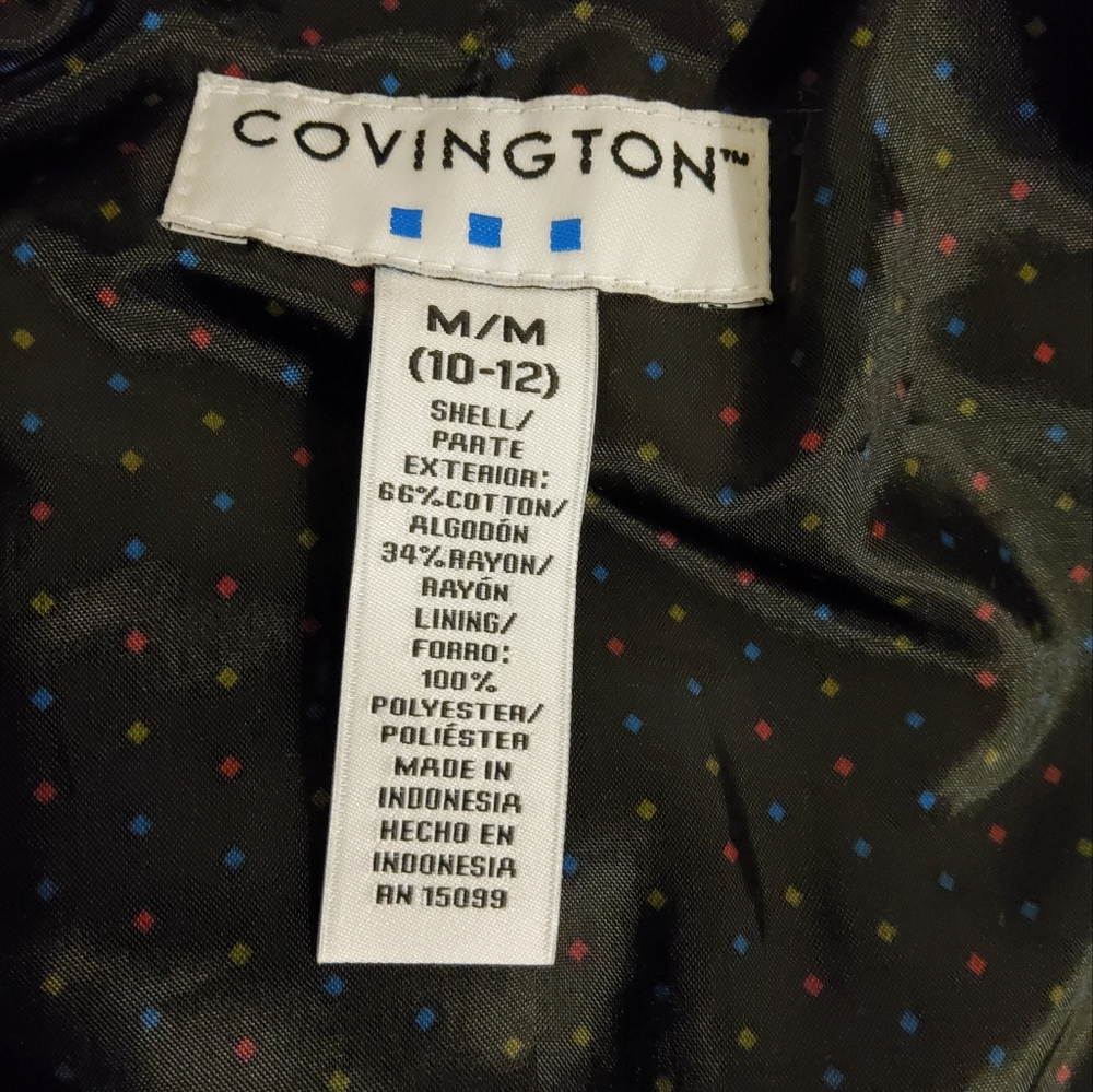 Covington Magenta Velvet Long Sleeve Jacket With 4 Pockets Size M/M (10-12) - Picture 6 of 9